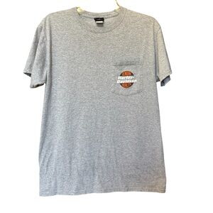 Harley Davidson Motorcycle T Shirt Gray Fort Thunder Harley Moore OK Size M
